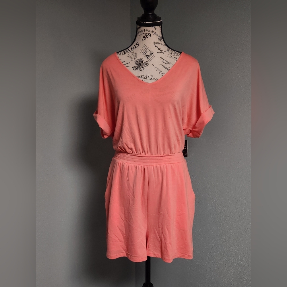Express Coral Romper
